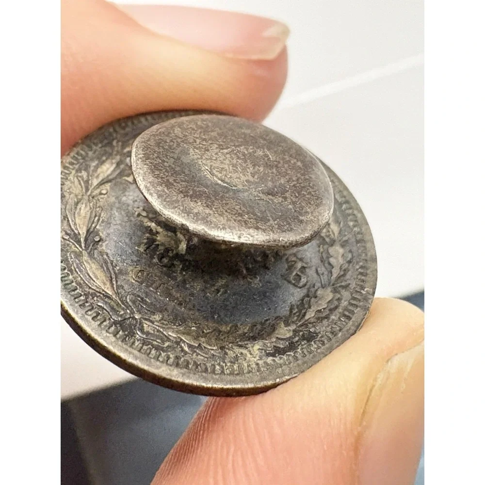 Antique Sterling Silver Austro-Hungarian Coin Cufflink Imperial Eagle Crest